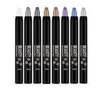 Set di 8 matite per ombretto cremose e impermeabili con luccichio, ultra morbide per occhi per un trucco rapido senza briciole o sfocature, rilascio di colori di lunga durata