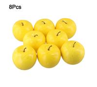 Set di 8 mele gialle vibranti frutta artificiale per visual merchandising