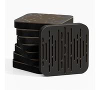 Set di 8 Mini pannelli acustici per l'assorbimento e la diffusione del suono | 23x23x3cm | Assorbimento - Diffusione - Riflessione - Insonorizzazione | Colore: [WAVE-d | Nero]