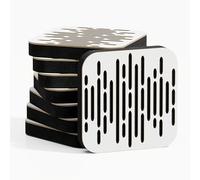Set di 8 Mini pannelli acustici per l'assorbimento e la diffusione del suono | 23x23x3cm | Assorbimento - Diffusione - Riflessione - Insonorizzazione | Colore: [WAVE-d | Bianco]