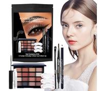 Set di 8 ombretti per ombretto, eyeliner e mascara, ombretto per trucco, set da trucco portatile con ombretto, eyeliner e mascara, palette di ombretti resistenti e impermeabili da donna