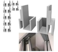 Set di 8 paia di guide per porta dello spazio scorrevole | anteriore e posteriore | 4G10 + 4D10 | Ricambio compatibile con binari formali ottimom brico deposto leroy merlin castorama MR fai da te ecc