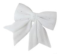 Set di 8 palline di schiuma glitterate blu con fiocchi e fiocchi di neve per feste stagionali per la casa (G)