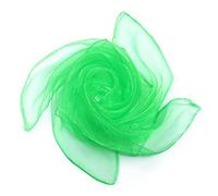 Set di 8 panni da giocoliere quadrati, di colore verde, 60 x 60 cm, in chiffon colorato, per l'asilo, le attività dei bambini, lo spettacolo dei bambini