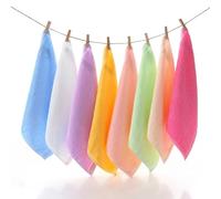 Set di 8 panni per il viso in fibra di carbone di bambù, tessitura liscia, panni riutilizzabili per la pulizia del viso