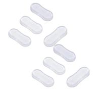 Set di 8 paracolpi trasparenti per sedile WC, in silicone forte adesivo, cuscinetti in gomma per WC, per casa, hotel e ospedali, tamponi adesivi per coperchio del WC