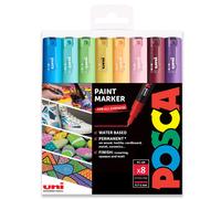 Set Di 8 Pennarelli Artisti POSCA PC-1M In Wallet Di Plastica Toni Primaverili