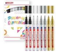 Set Di 8 Pennarelli Edding 780 Con Punta Da 0,8Mm Colori Essenziali