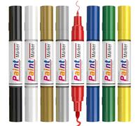 Set di 8 pennarelli permanenti, impermeabili, per lavori di bricolage, cartone, plastica, legno, metallo, ceramica, tazza, pneumatici, vetro, plastica