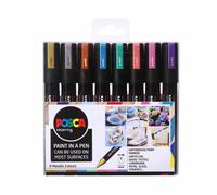 Set Di 8 Pennarelli Posca Uni Con Punta A Proiettile In Colori Metallici