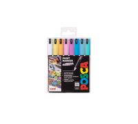Set Di 8 Pennarelli Posca Uni Ultra-Fini Colori Pastello
