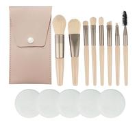 Set Di 8 Pennelli Per Il Trucco (La Confezione In Pu Include Pennelli), 5 Pezzi Di Dischetti Struccanti, Strumenti Di Bellezza, Pennelli Per Il Trucco, Adatti Per Il Trucco