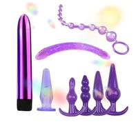 Set Di 8 Pezzi Flessibile In Silicone Morbido Leggero E Durevole A Doppia Estremità, Impermeabile E Facile Da Pulire Per Il Fitness Quotidiano + Y7 (Viola)