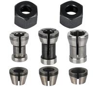 Set di 8 pinze di serraggio per Einhell Katsu Bosch Dewalt, 6 adattatori a morsetto (6 mm, 6,35 mm, 8 mm) + 2 dadi per macchina per incisione