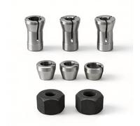 Set di 8 pinze per fresatrici - Adattatore universale per tagliabordi e incisioni, adatto per Einhell, Makita, Bosch, Dewalt, per una lavorazione precisa del legno