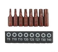 Set di 8 punte magnetiche per cacciavite Torx da 25 mm, con gambo esagonale, per progetti domestici fai da te e luoghi di lavoro (setC)