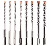 Set di 8 punte per trapano SDS da 5/5,5/6/6,5/7/8/10/12 mm x 160 mm di lunghezza, SDS Plus, ad alte prestazioni, in carburo di tungsteno TCT con punta a croce per muratura, per mattoni, cemento,