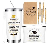Set di 8 regali di laurea per lei 2026 Congratulazioni Grad Gift 2026 tazza bicchiere borsa per il trucco diario penne a sfera ispiratori regali di congratulazioni regalo el 2026 regalo per