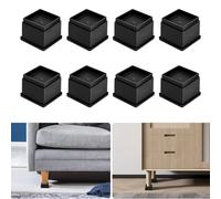 Set di 8 rialzi per tavolo, rialzo per mobili, piedini regolabili, piedini antiscivolo per mobili, elevata capacità di carico, impilabile per molteplici usi, compatibile con diversi tipi di gambe da