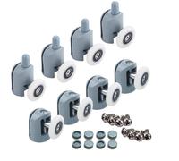 Set di 8 rulli per porta doccia guide per porta doccia singole ruote puleggia
