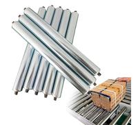 Set di 8 rulli trasportatori resistenti da 38 mm con cuscinetti per trasporto industriale e attrezzature di alimentazione commerciali, rulli da 10,2 x 101,6 cm