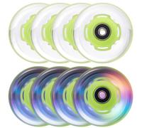 Set di 8 ruote luminose in linea - 72 mm, 76 mm, 80 mm, con cuscinetto a sfera ABEC-9 - Ruote a LED per pattinaggio | 82a 85a Inline Skate Wheels per K2 Hudora Gonex Apollo