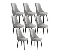 Set di 8 sedie da Pranzo Moderne Imbottite - Sedili Imbottiti in Morbida Pelle PU e robuste Gambe in Metallo - Eleganti sedie Laterali per Cucina e Soggiorno