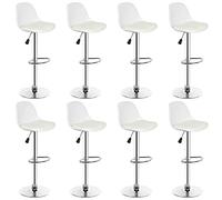 Set di 8 sgabelli da bar regolabili girevoli a 360° in similpelleSgabelli da cucinaModernGISDesignAltezzaRegolabileCasaDiningeBar Uso