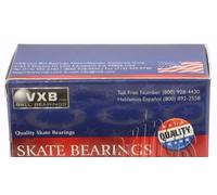 Set Di 8 Skateboard Nero Cuscinetti Con Bronzo Gabbia e Bianco Sigilli 8x22x7mm