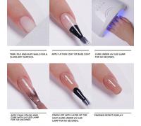 Set di 8 smalti per unghie in 8 colori, include smalto sbiancante, smalto professionale da salone, gel per unghie UV/LED rimovibile, smalto semipermanente e gel per unghie di qualità da salone fai-da-