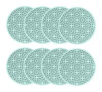 Set di 8 sottobicchieri antiscivolo 10x10 cm in silicone per tazze occhiali