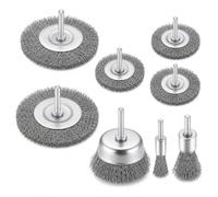 Set di 8 spazzole metalliche per una pulizia accurata, con gambo da 1/4 di pollice per la rimozione della ruggine, da montare sulla punta da trapano - Ideale per la casa e il giardino