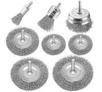 Set di 8 spazzole metalliche per una pulizia accurata, fusto da 1/4 pollici per la pulizia della ruggine, ideale per casa, giardino, molteplici possibilità di utilizzo