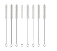Set di 8 spazzole per cannuccia - Extra lunghe 30 cm, con manico in acciaio inox, per cannucce riutilizzabili in vetro, metallo o silicone(30 cm, 8 pezzi)