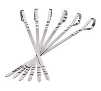 Set di 8 spiedini in acciaio inox
