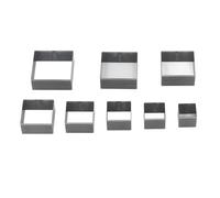 Set di 8 stampi da taglio per pelle, in lega di acciaio quadrato, per tessuti a strati e cinture, strumenti di artigianato precisi, durevoli e versatili