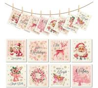 Set di 8 strofinacci da cucina con linea astratta, lavabili, assorbenti e ad asciugatura rapida, panni per la pulizia della cucina, mani, banconi (stile dolce)