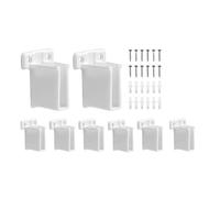 Set di 8 supporti per asta per tende in plastica ABS | Set di 8 robuste staffe in plastica ABS progettate per mantenere le aste per tende saldamente fissate alle pareti e agli
