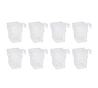 Set di 8 supporti trasparenti per piante da acquario con gancio per appenderlo, forniscono supporto stabile per le piante e migliorano l'aspetto estetico dell'acquario (A)