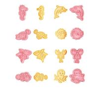 Set di 8 tagliatelle parziali di animali marini | 3d Dolphin Hai Krake Turtle Kekform, taglierina per cioccolato, trasparente per cuocere, biscotti natalizi, torte, decorazioni per feste