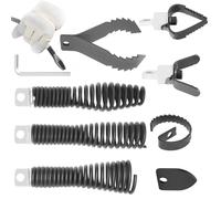 Set di 8 taglierine e coclea per trapano a serpente di scarico, utilizzate in serpentine di scarico elettrico da 1,5 m, adatto per cavi da 5/16 pollici a 3/4 di pollice