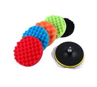 Set di 8 tamponi lucidanti con filettatura da 4/6/7/5 pollici, kit lucidatura for riparazione auto, for lucidatrice + adattatore for trapano, accessori for utensili elettrici(3Inch)