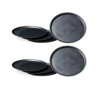 Set di 8 teglie da pizza perforate rotonde Vassoio per crostate 29 cm 8 pz.