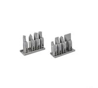 Set di 8 teste di levigatura per modellismo, testine di precisione in plastica per sbavatura e lucidatura, per levigatrici orbitali elettriche, forme versatili per superfici dettagliateb