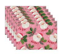 Set di 8 tovagliette natalizie, Scritti del Vecchio, per vacanze, lavabili, per cucina, tavolo da pranzo, feste, 30 x 45 cm