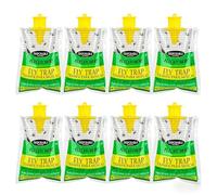 Set di 8 trappole per mosche da appendere con sacchetti usa e getta; include esca, atossica; ideale per cortili, fattorie, fienili, patii e giardini