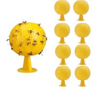 Set di 8 trappole per mosche di frutta gialle palle di insetti appiccicosi, naturale ed ecologico trappola per mosche di frutta, formiche, zanzare e ragni