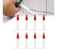 Set di 8 ugelli per sigillatura, riutilizzabili, con tappo a vite per cartucce EU3, sigillanti in silicone, coperchi ermetici per prevenire l'intasamento