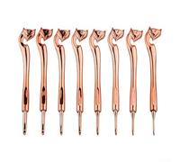 Set di 8 uncinetti con manico Foxy, ferri da maglia da 2,5 mm a 6,0 mm, per lavori fai da te, per lavori fai da te, kit per uncinetto con motivo volpe