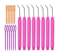 Set di 8 uncinetti, ganci a maglia con ferri da maglia colorati, aghi da cucito grandi per lavori a maglia, rosa (rosa/viola/arancione)